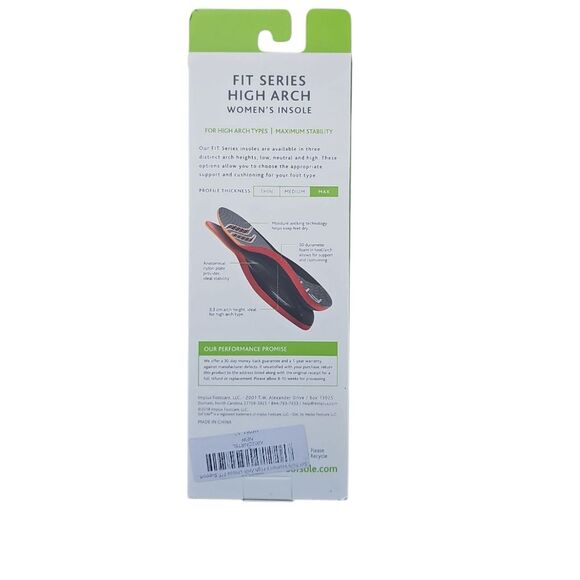 Sof Sole Support Insoles Fit Series High Arch New in Box Women's Size 5/6 - Picture 3 of 10